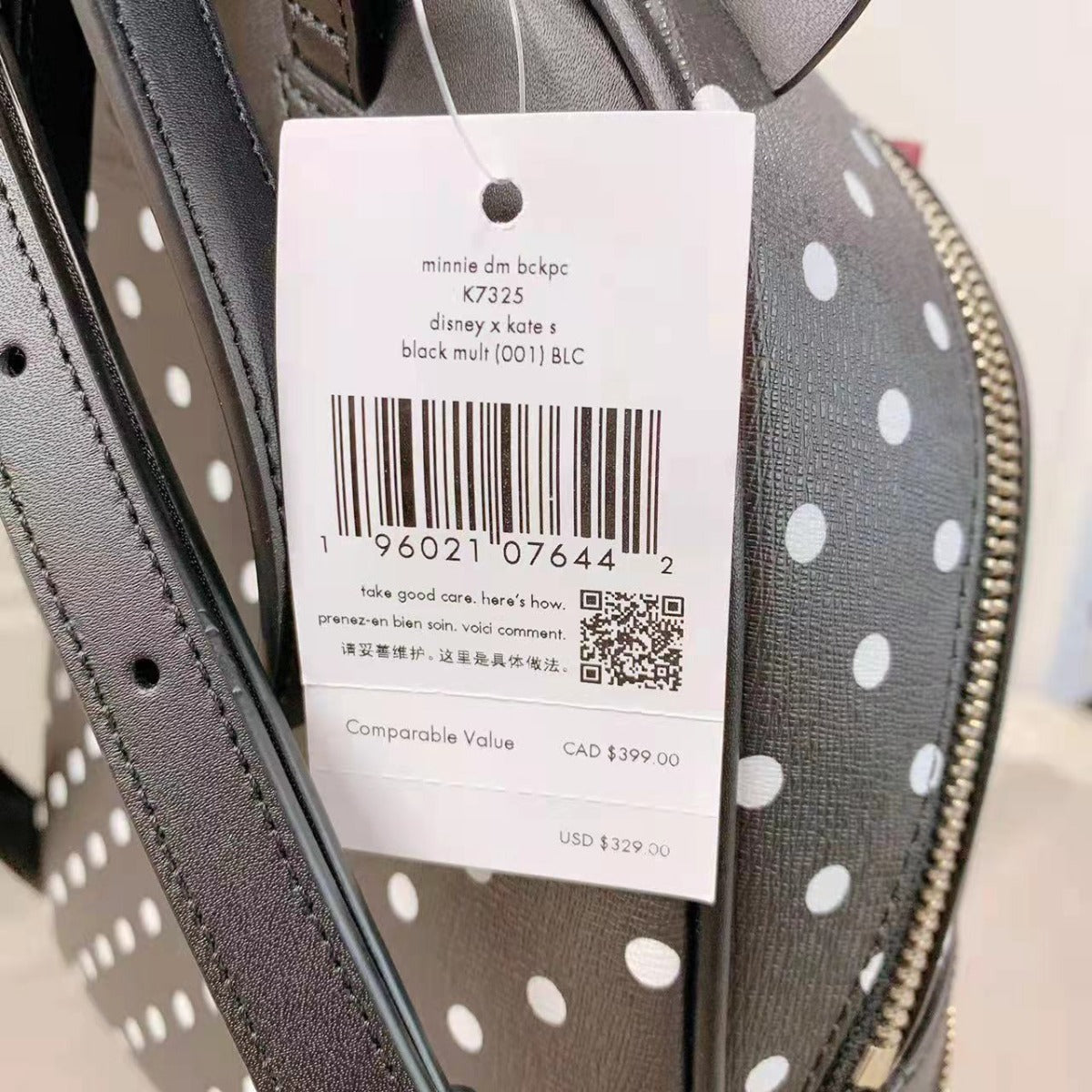 Kate Spade K7325 disney x kate spade new york minnie dome backpack in black multi Kate Spade K7325 disney x kate spade new york minnie dome backpack in black multi
